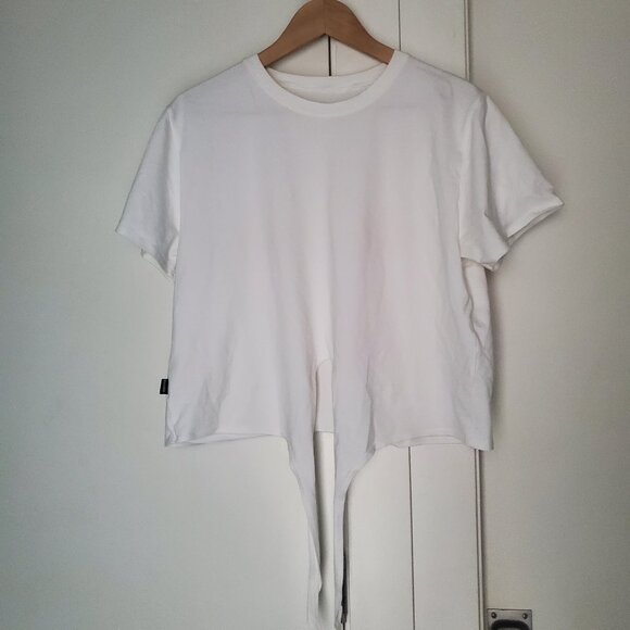 Blackmilk - White Tie Front Tee - Picture 5 of 11